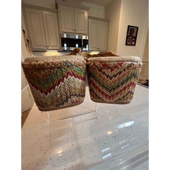 B.O.C. Flat Leather Strappy Colorful Platform Sandals - Size 9 - Picture 2 of 7